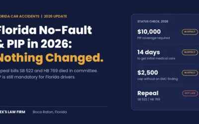 What changed in Florida no-fault / PIP law in 2026