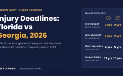 Personal Injury Statute of Limitations: Florida vs Georgia (2026)